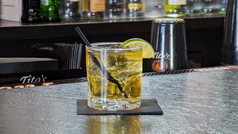 Craft cocktail at the Campanale's bar